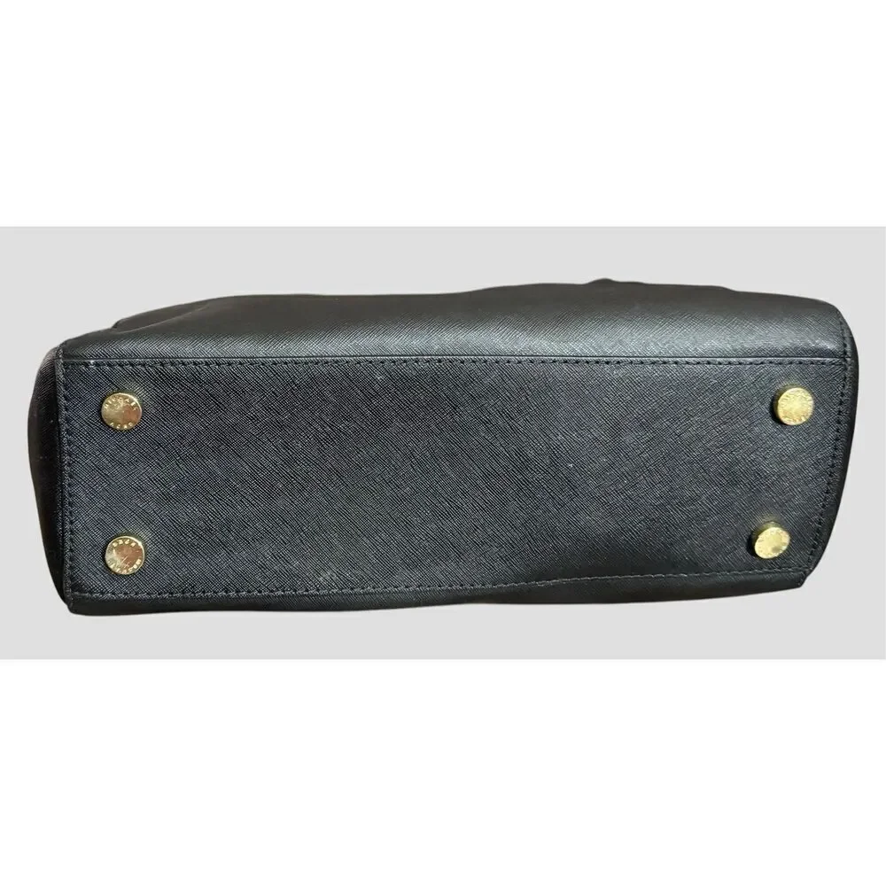 Michael Kors Kellen Black Medium Saffiano Tote Crossbody - Picture 7 of 11